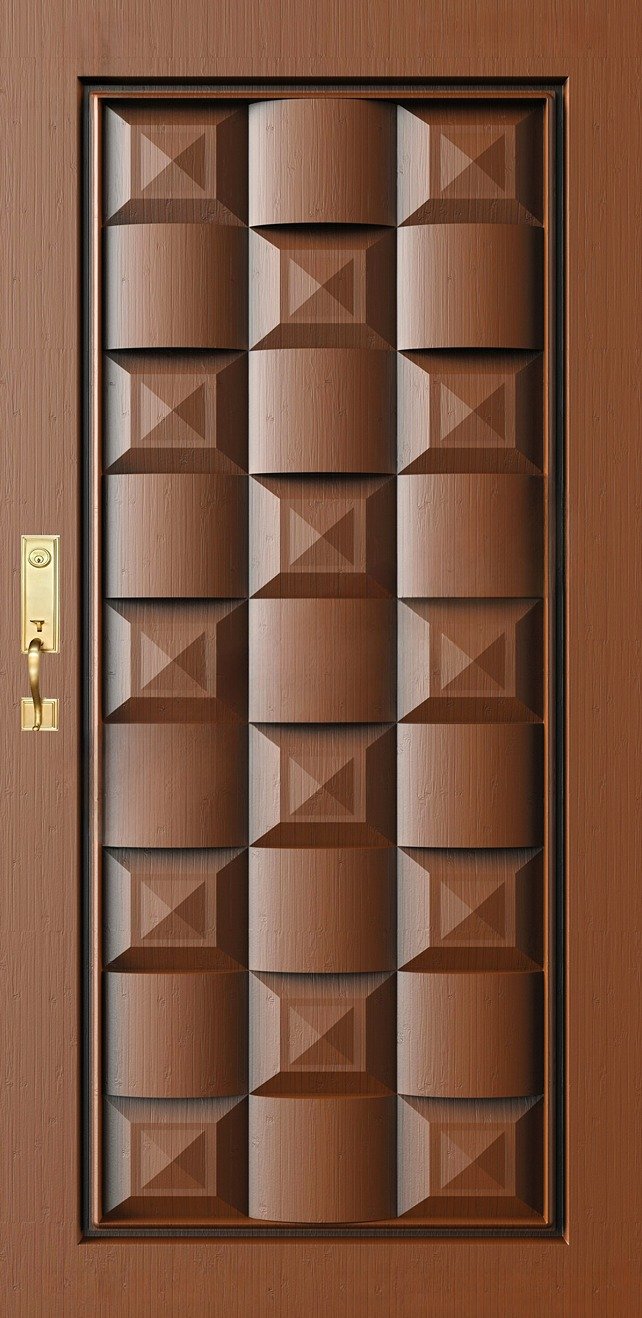 Doors - SKY-81 Modern Geometric 3D Relief Carved Entryway Panel